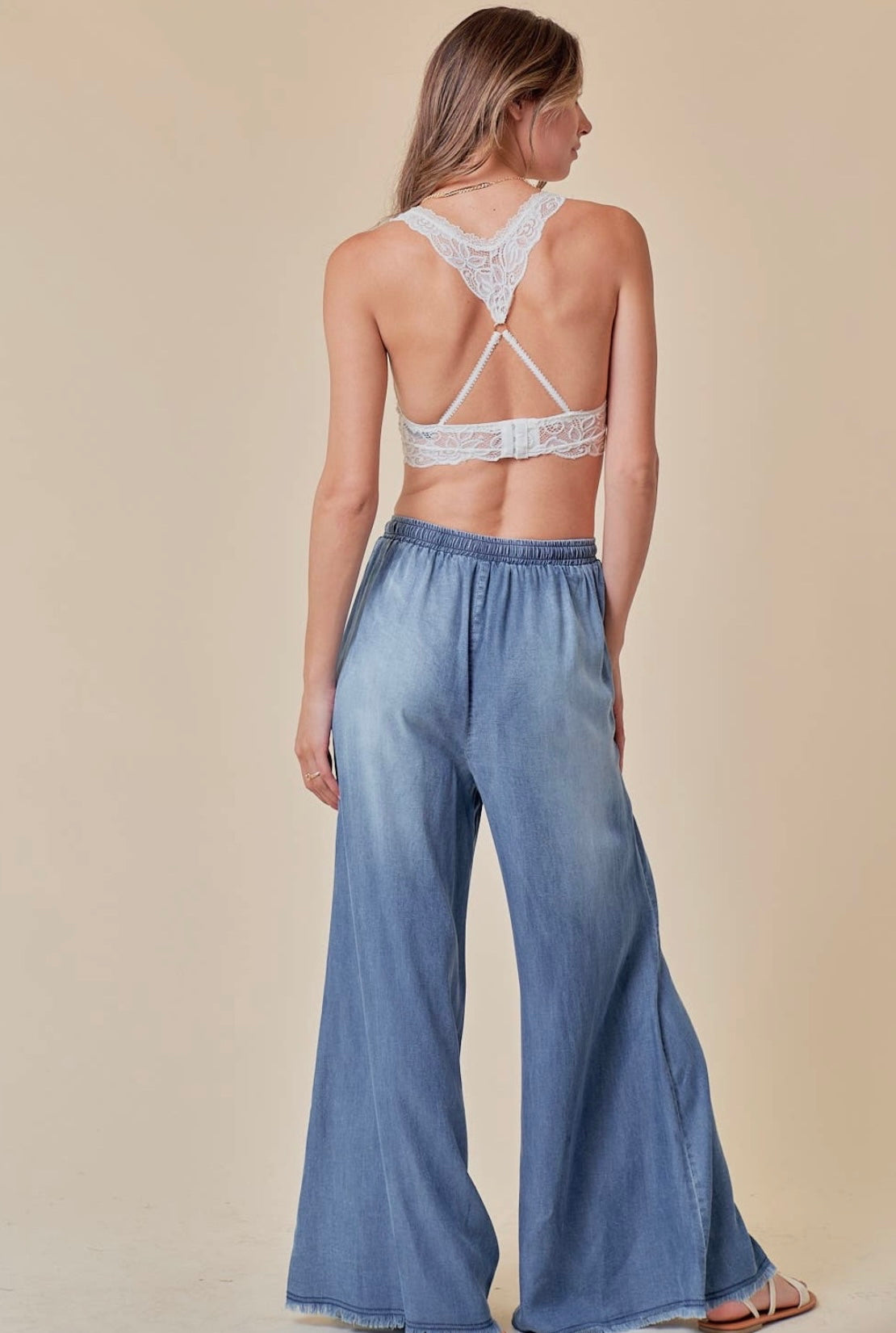 Wide Leg Lightweight Denim Jeans