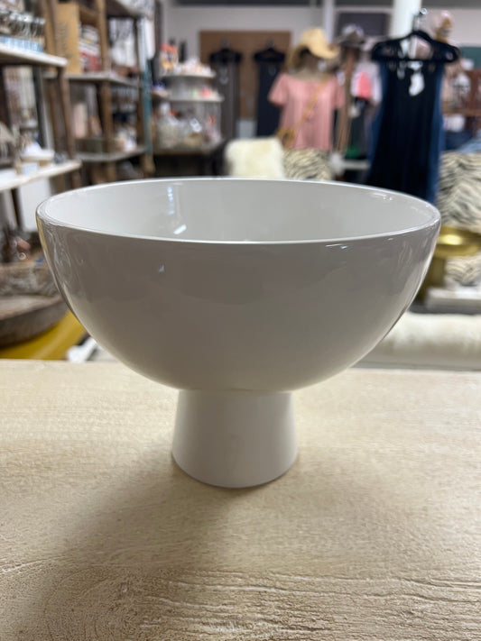 White Pedestal Bowl