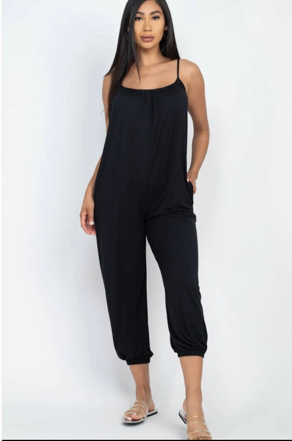 Black Tank Top Jumpsuit