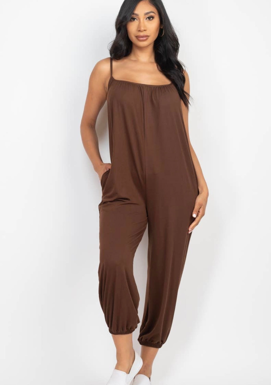 Coffee Tank Top Jumpsuit