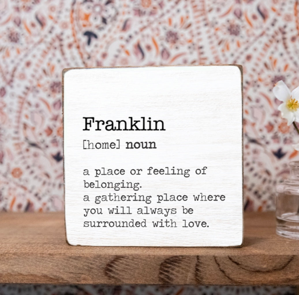 Franklin Block.         (Shipping Available!)