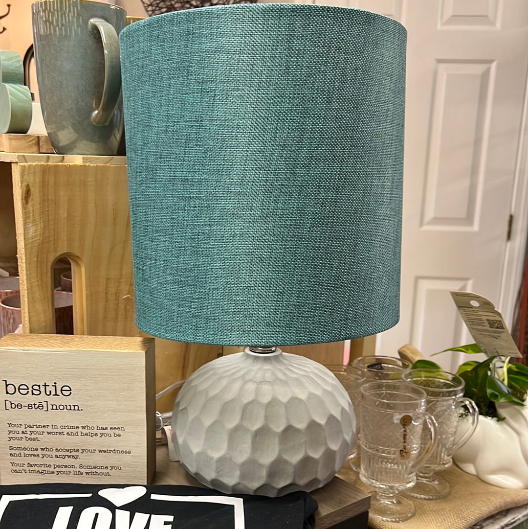 Teal lamp