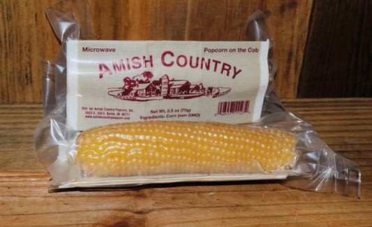 Amish Microwave Popcorn on the cob