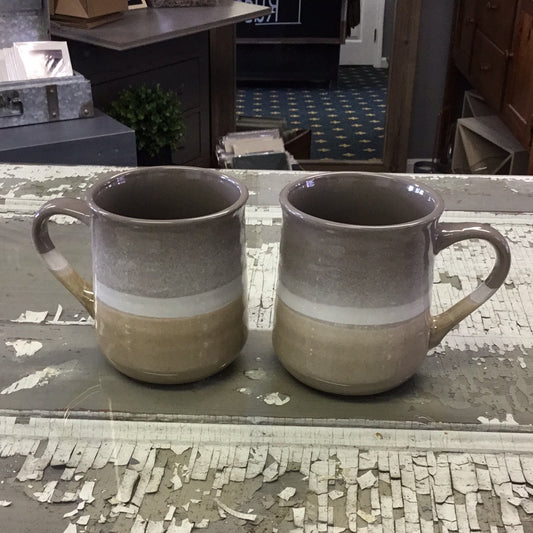 Tan & Gray Ceramic Mug