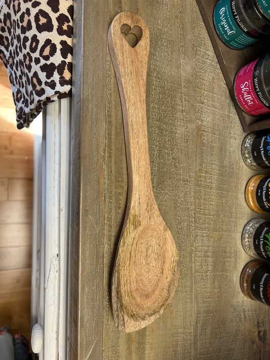 Wood spoon with heart